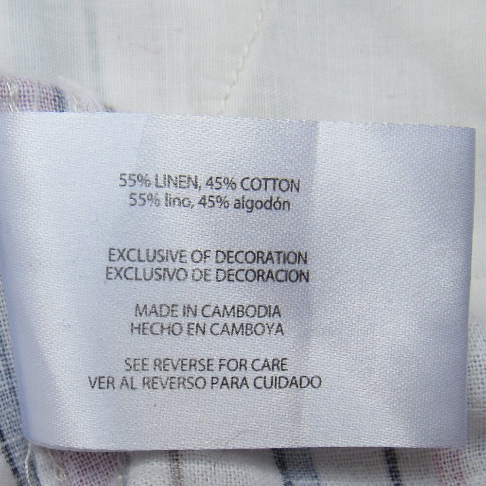 EDDIE BAUER SHORTS WOMENS STRIPED LINEN BLEND CUFFED LOUNGE BAGGY XL - Picture 11 of 13